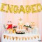 Gold Letter Engaged Balloons - 16 Inch | Gold Engagement Balloons for Engagement Party Decorations | Engagement Party Balloons | Engagement Decorations for Party, Just Engaged Decorations